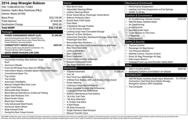 Used 2016 Jeep Wrangler Rubicon w/ Power Convenience Group image 15