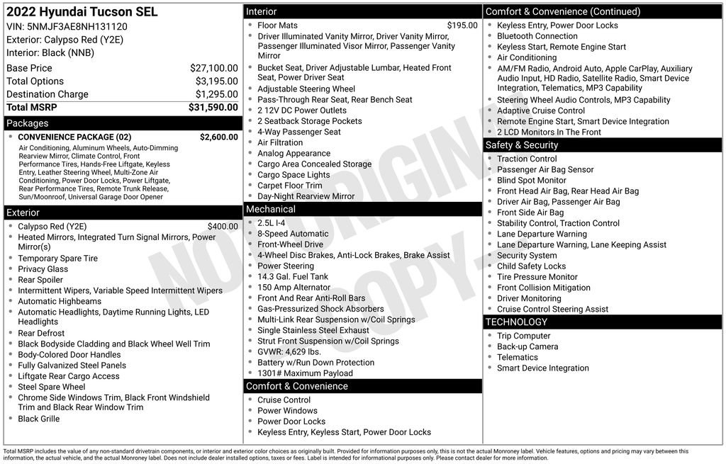 Used 2022 Hyundai Tucson SEL w/ Convenience Package FWD image 17