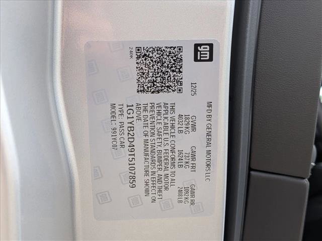 New 2026 Chevrolet Corvette Stingray Preferred Cpe w/ Stealth Interior Trim Package image 19