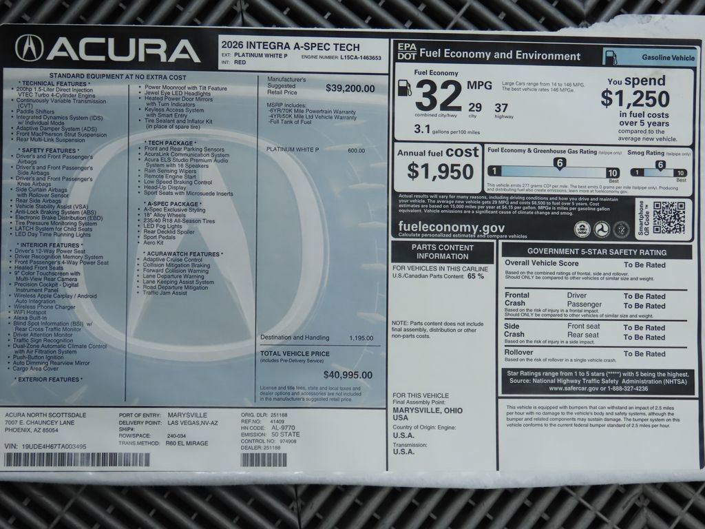 New 2026 Acura Integra A-Spec image 9