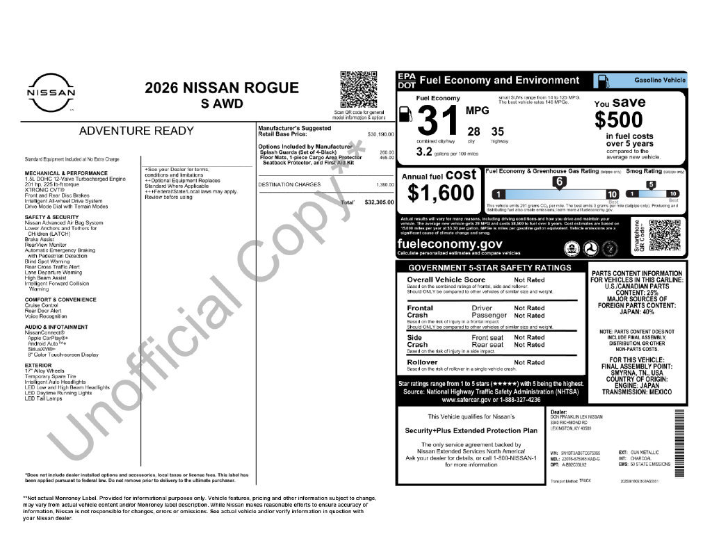 Used 2026 Nissan Rogue S AWD/4WD image 24