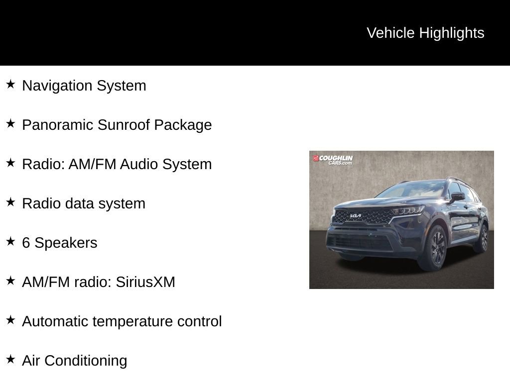 Used 2022 Kia Sorento S w/ Panoramic Sunroof Package image 2