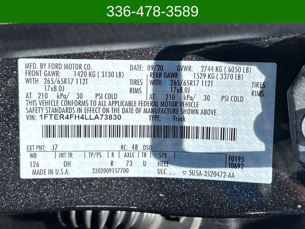 Used 2020 Ford Ranger Lariat w/ Equipment Group 501A Mid AWD/4WD image 27
