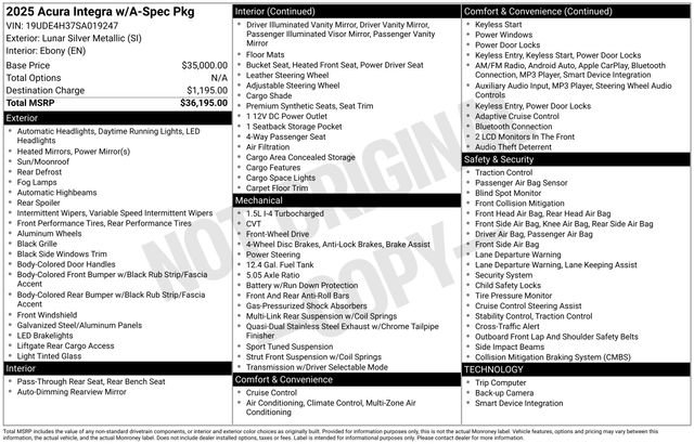 Certified 2025 Acura Integra A-Spec image 29