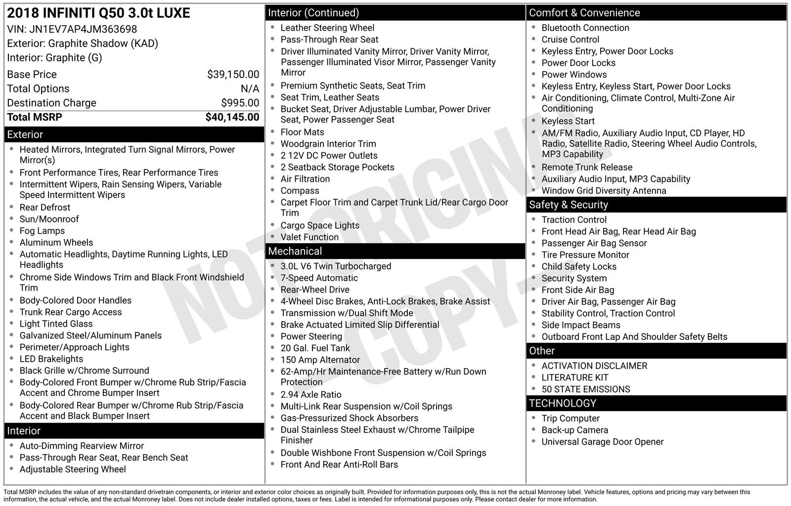 Used 2018 INFINITI Q50 Luxe image 13