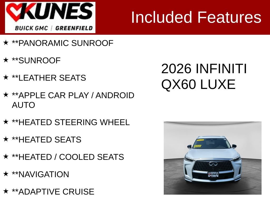 Used 2026 INFINITI QX60 Luxe AWD/4WD image 2