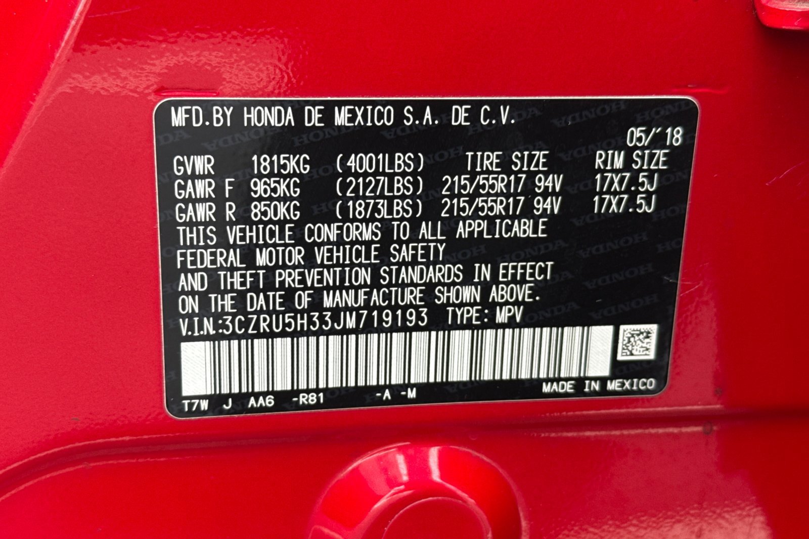 Used 2018 Honda HR-V LX image 35