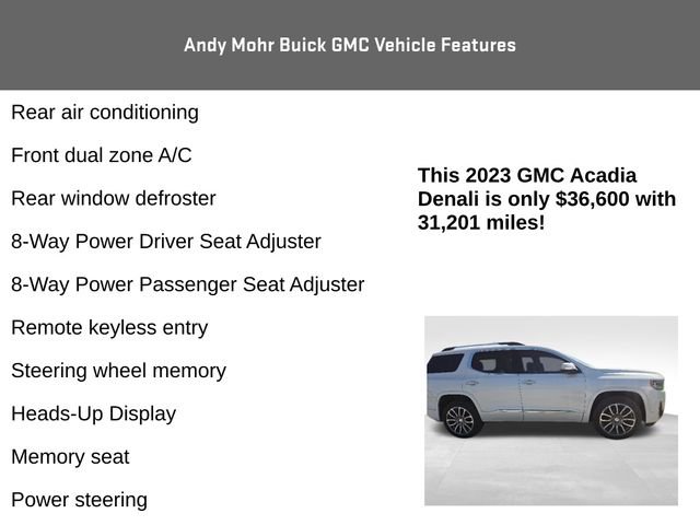 Used 2023 GMC Acadia Denali w/ Denali Ultimate Package AWD/4WD image 8