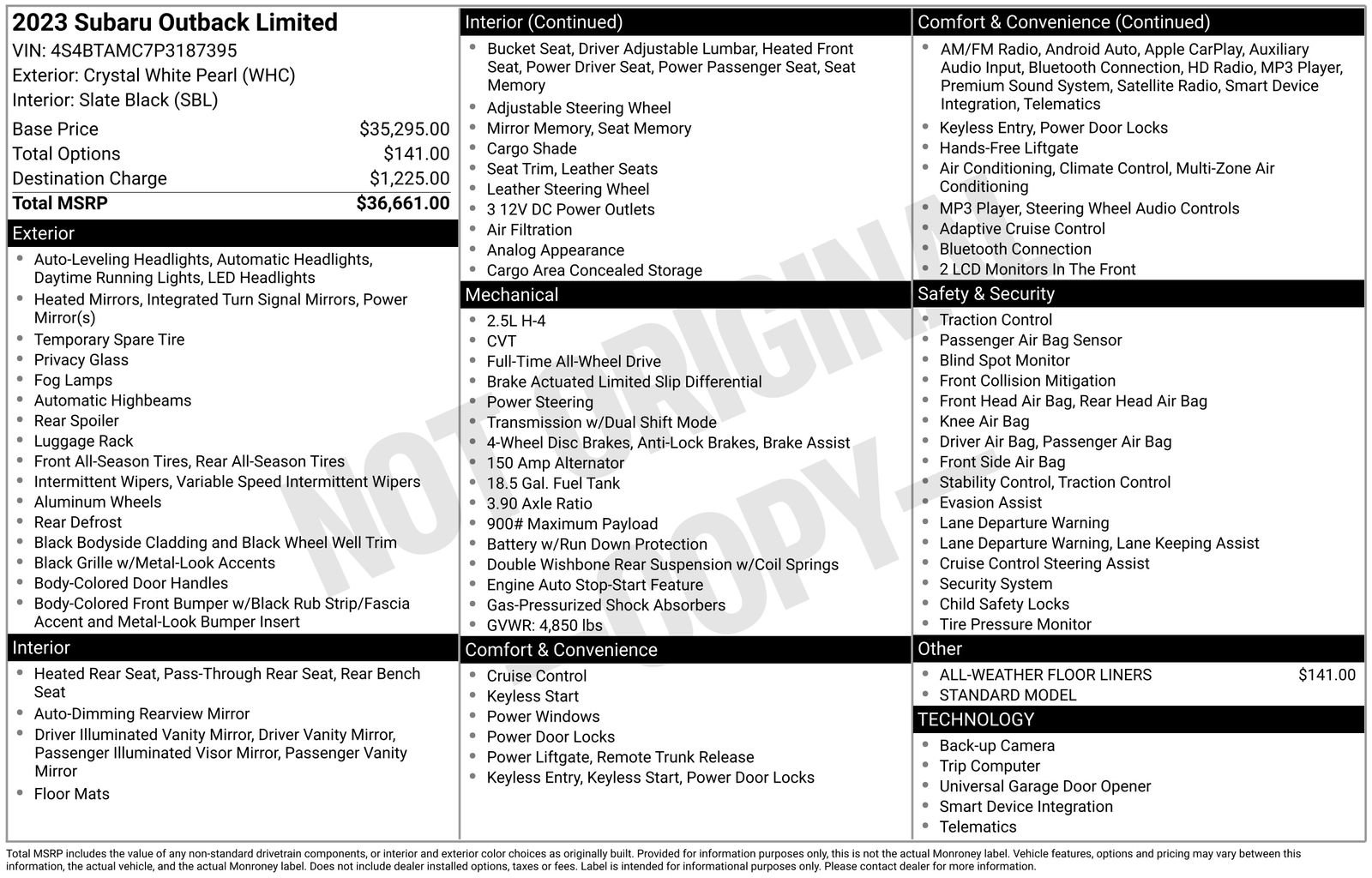 Used 2023 Subaru Outback Limited image 17