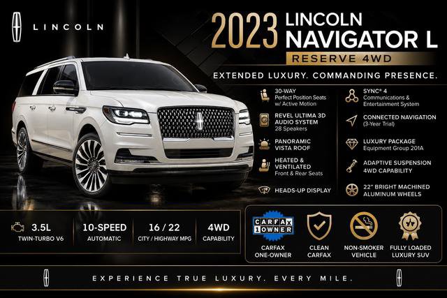Certified 2023 Lincoln Navigator L Reserve AWD/4WD image 3