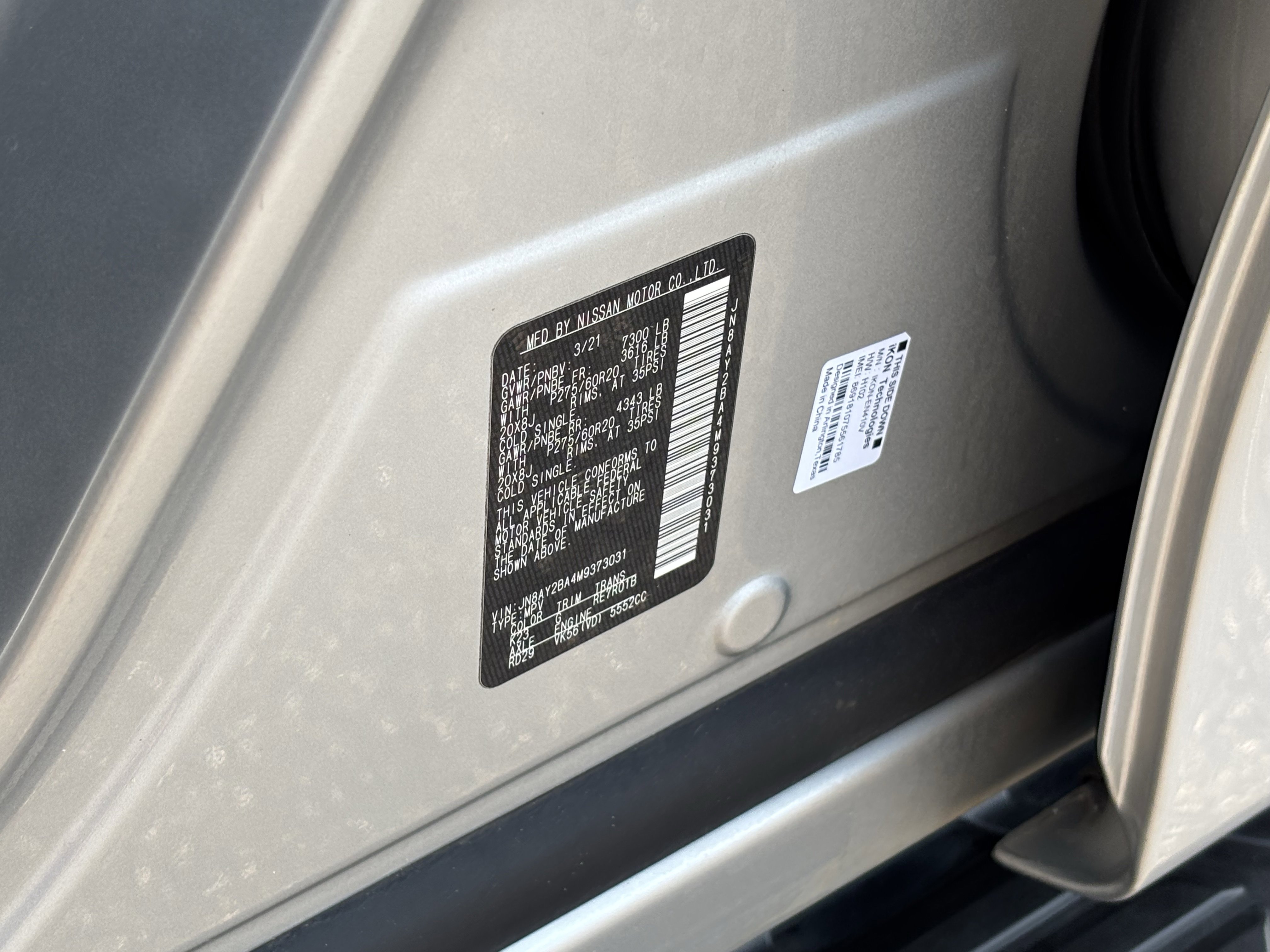 Used 2021 Nissan Armada SL w/ Captain's Chairs Package RWD image 33