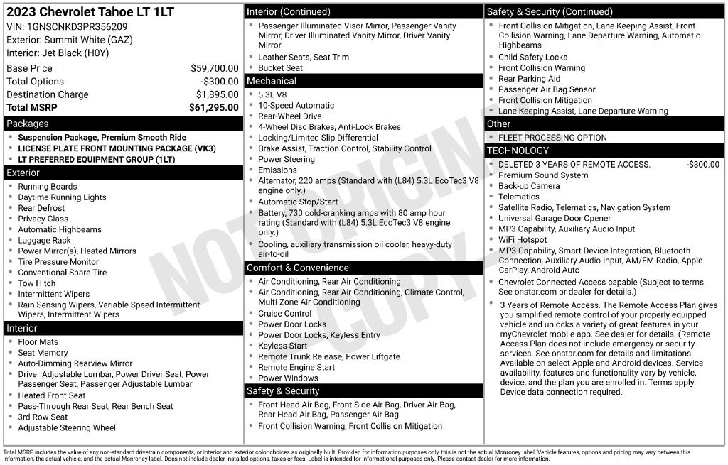 Used 2023 Chevrolet Tahoe LT RWD image 6