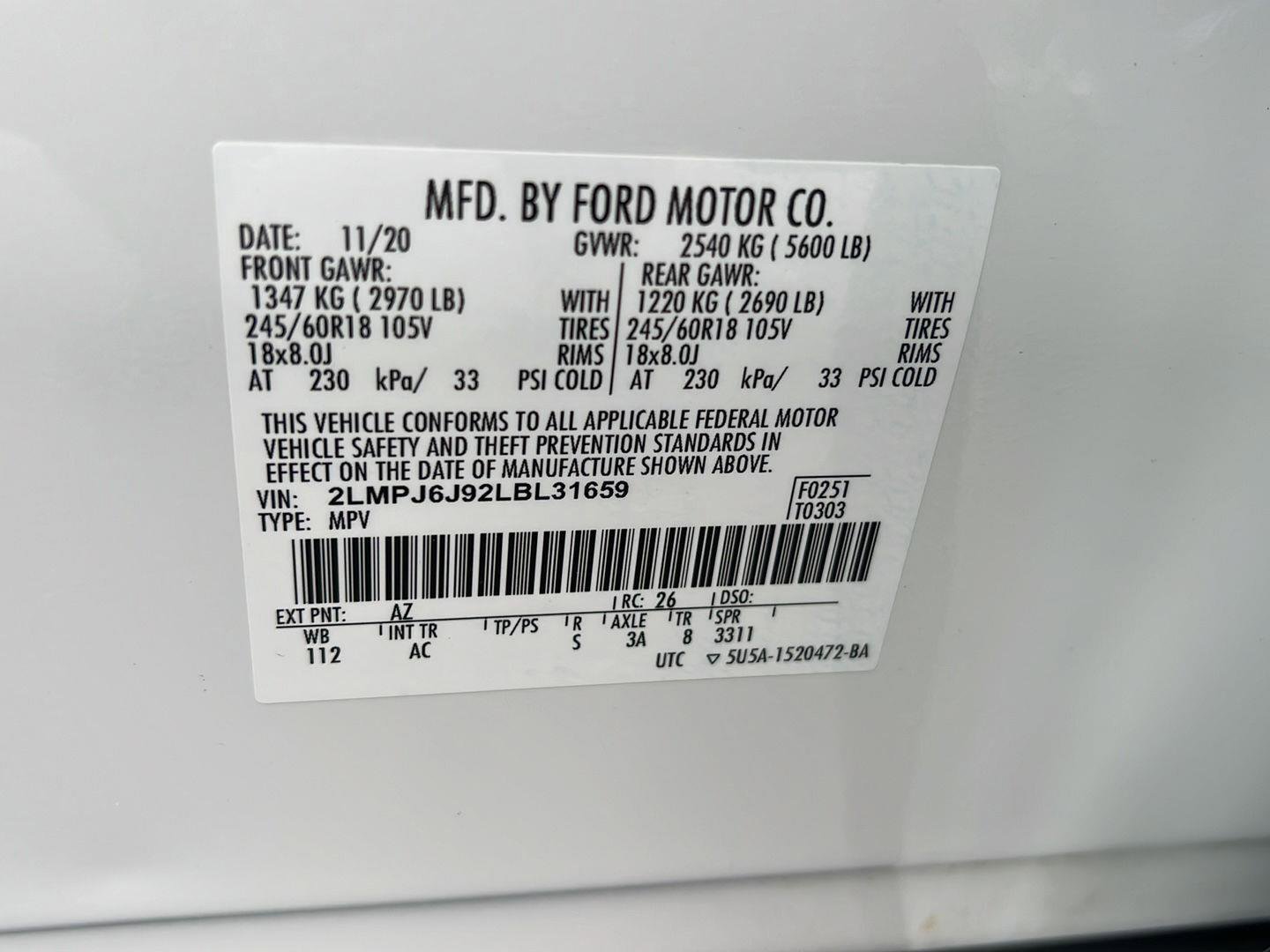 Used 2020 Lincoln Nautilus FWD w/ Equipment Group 101A image 42