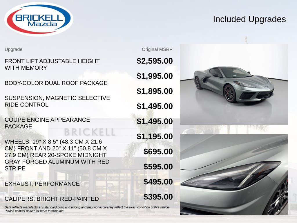 Used 2024 Chevrolet Corvette Stingray Premium Cpe w/ Body-Color Dual Roof Package RWD image 13