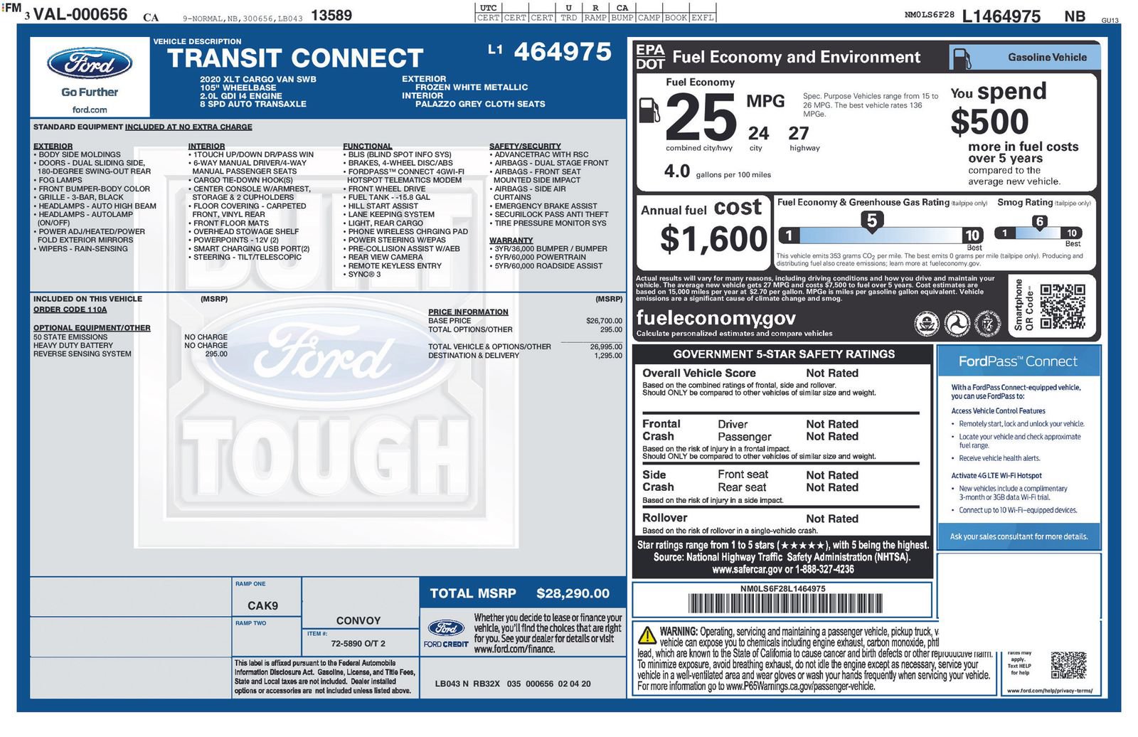 Used 2020 Ford Transit Connect XLT FWD image 17