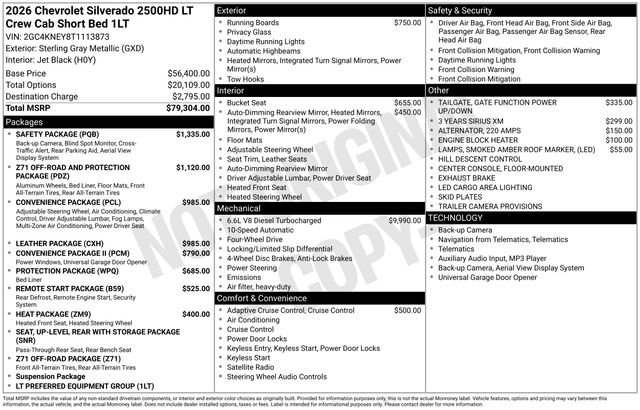 New 2026 Chevrolet Silverado 2500 LT w/ Safety Package AWD/4WD image 4