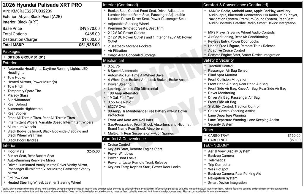 New 2026 Hyundai Palisade XRT Pro AWD/4WD image 30