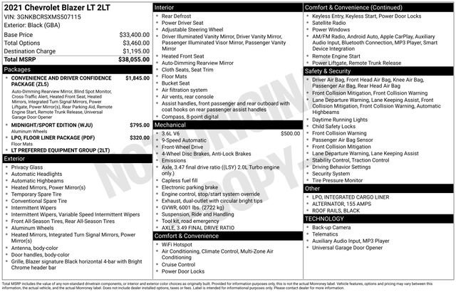 Certified 2021 Chevrolet Blazer LT image 6