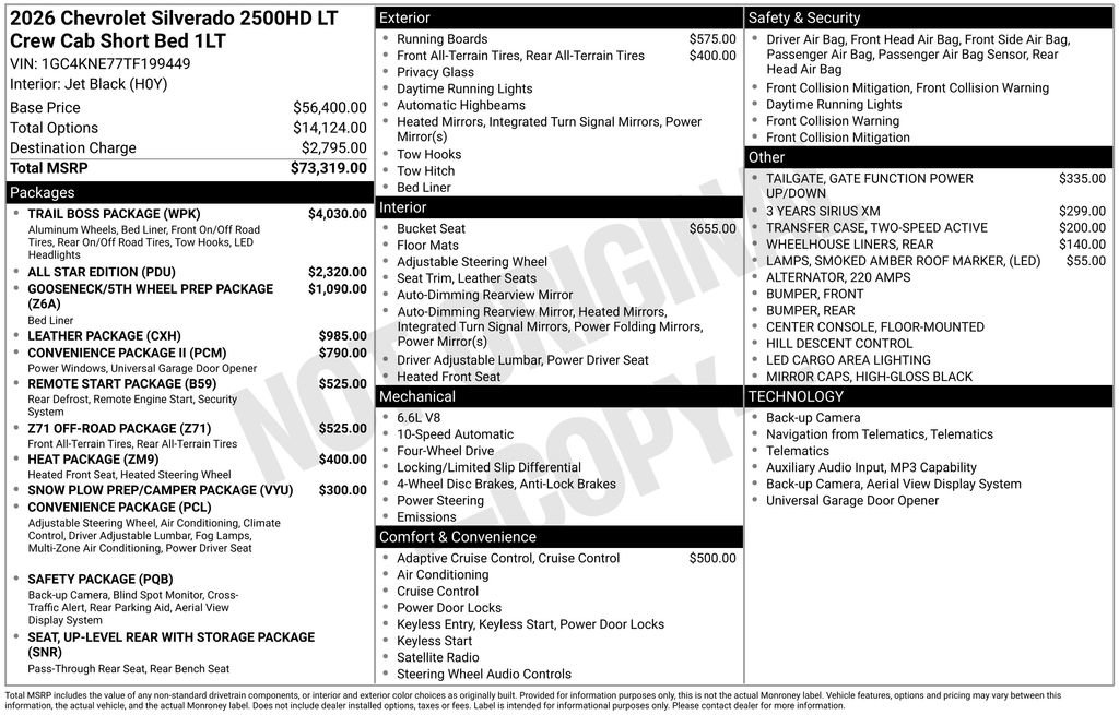 Used 2026 Chevrolet Silverado 2500 LT w/ Trail Boss Package AWD/4WD image 3