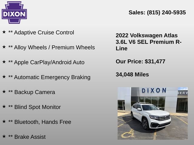 Used 2022 Volkswagen Atlas SEL Premium R-Line AWD/4WD image 4