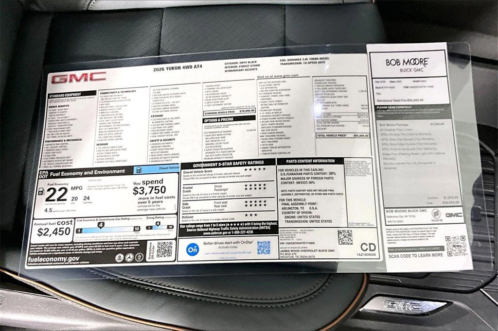 New 2026 GMC Yukon AT4 w/ AT4 Premium Plus Package image 14
