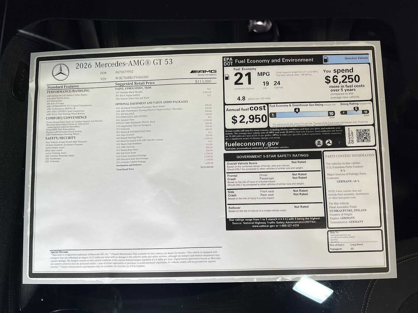 New 2026 Mercedes-Benz AMG GT 53 image 49
