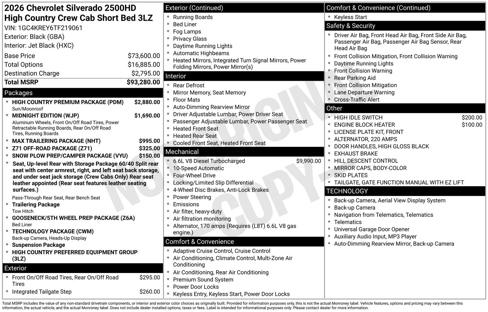 New 2026 Chevrolet Silverado 2500 High Country w/ High Country Premium Package AWD/4WD image 24