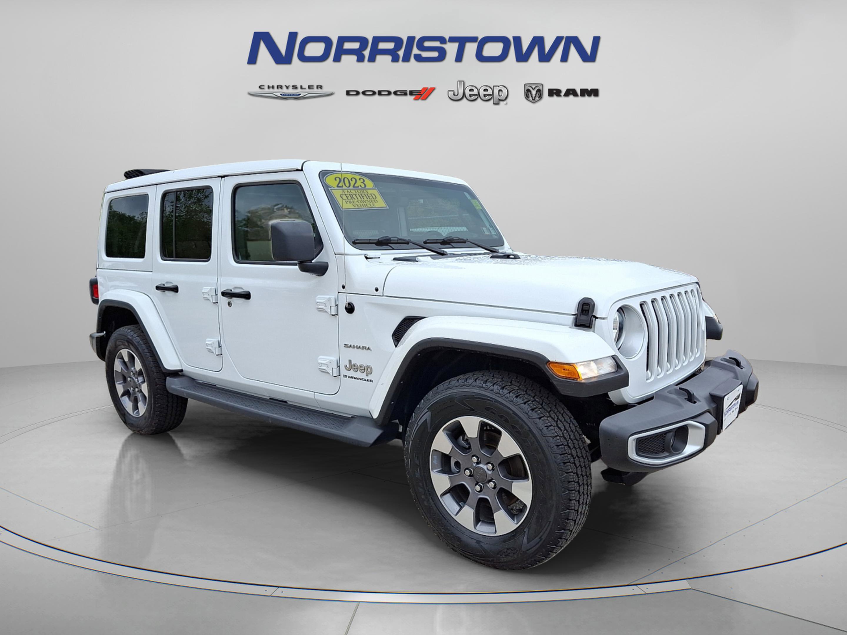 Certified 2023 Jeep Wrangler Unlimited Sahara w/ Cold Weather Group AWD/4WD image 1