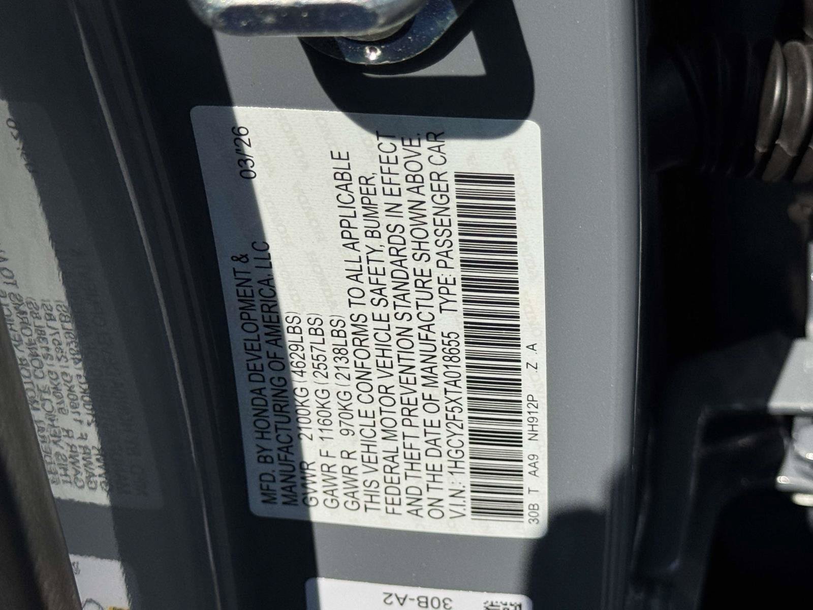 Certified 2026 Honda Accord Sport image 21