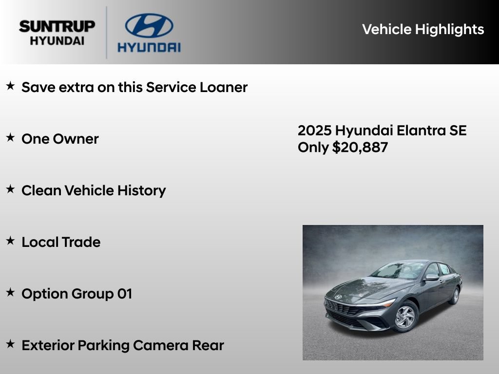 Certified 2025 Hyundai Elantra SE FWD image 8