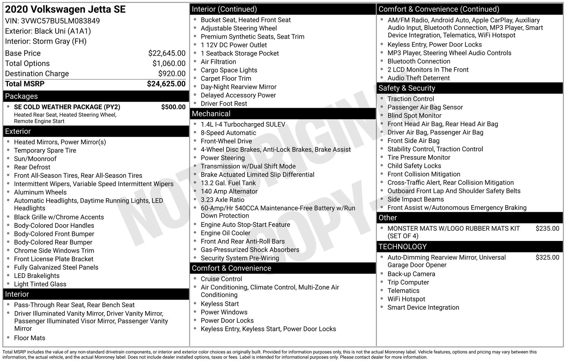 Used 2020 Volkswagen Jetta SE w/ SE Cold Weather Package image 3