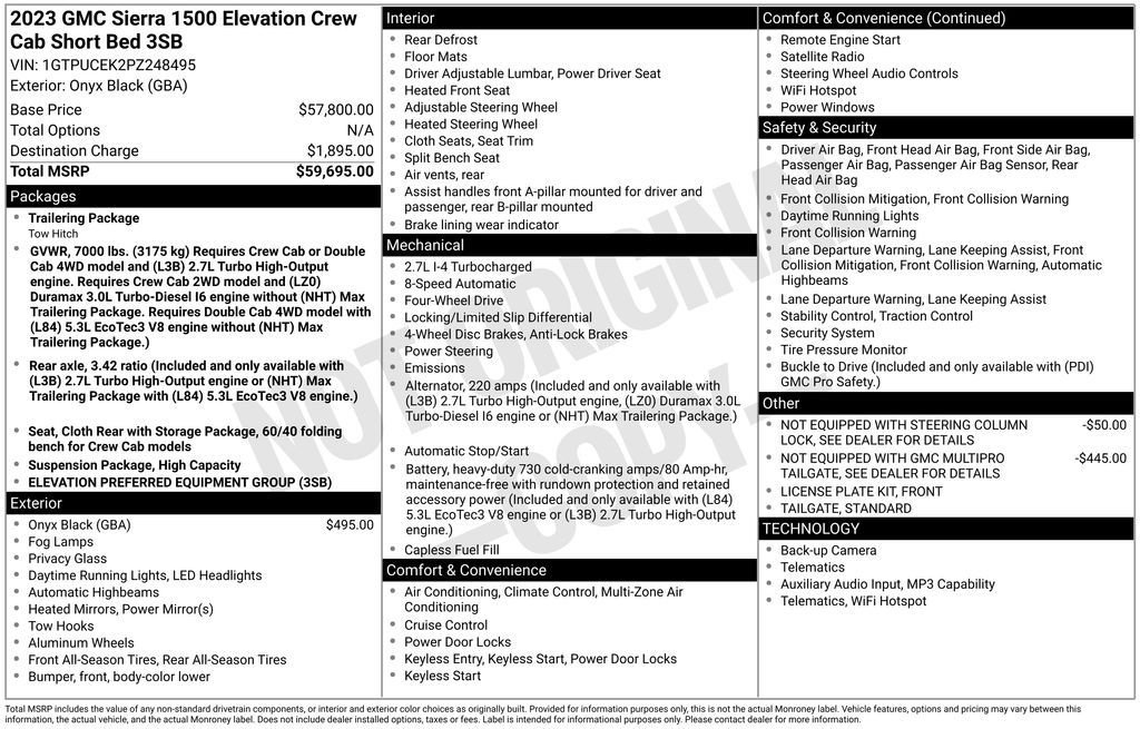 Certified 2023 GMC Sierra 1500 Elevation AWD/4WD image 14