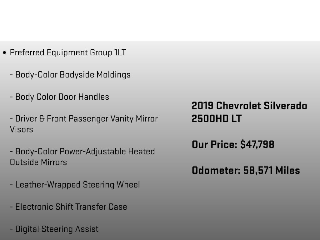 Used 2019 Chevrolet Silverado 2500 LT w/ Snow Plow Prep Package AWD/4WD image 12