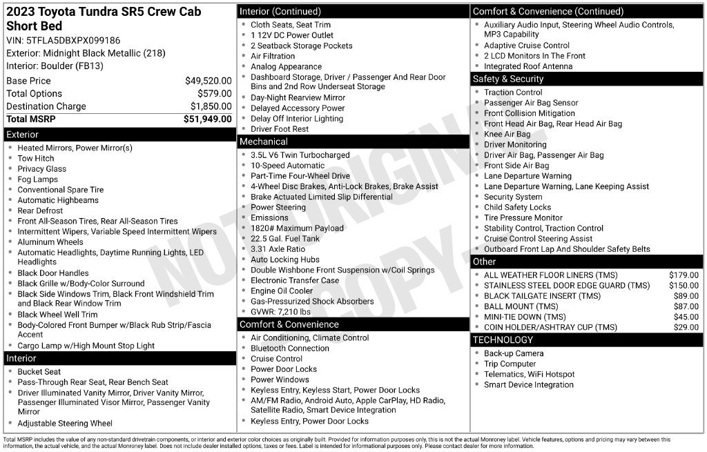 Used 2023 Toyota Tundra SR5 AWD/4WD image 34