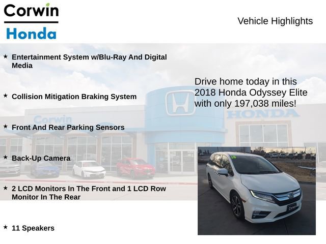 Used 2018 Honda Odyssey Elite image 6