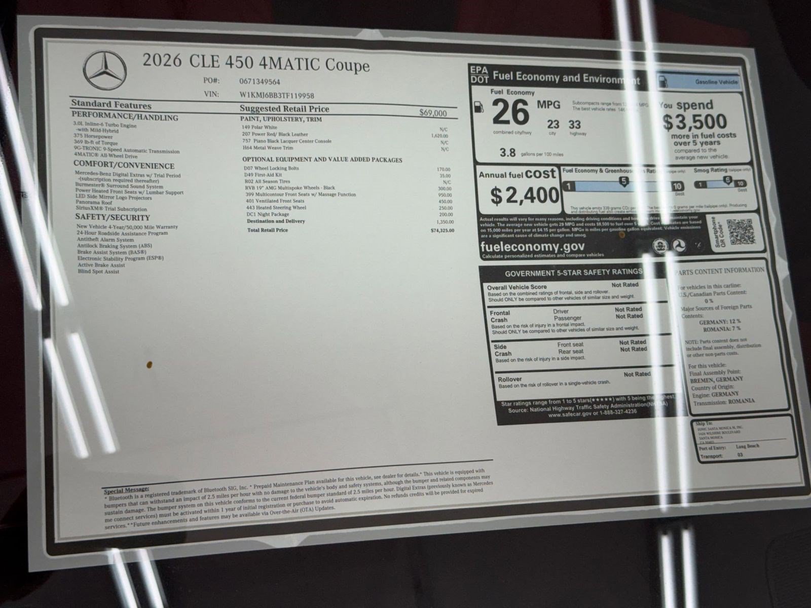 New 2026 Mercedes-Benz CLE 450 4MATIC Coupe image 33