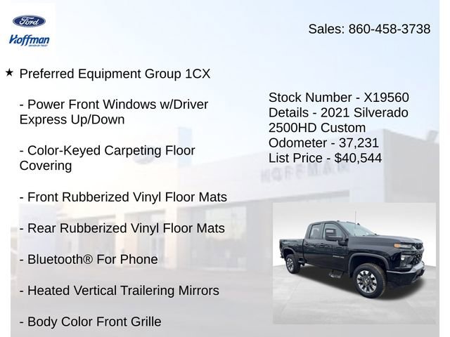 Used 2021 Chevrolet Silverado 2500 Custom w/ Custom Value Package image 10