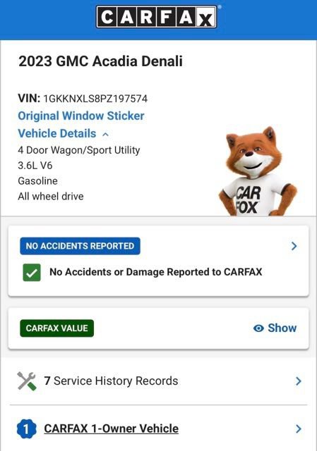 Used 2023 GMC Acadia Denali w/ Denali Ultimate Package AWD/4WD image 3
