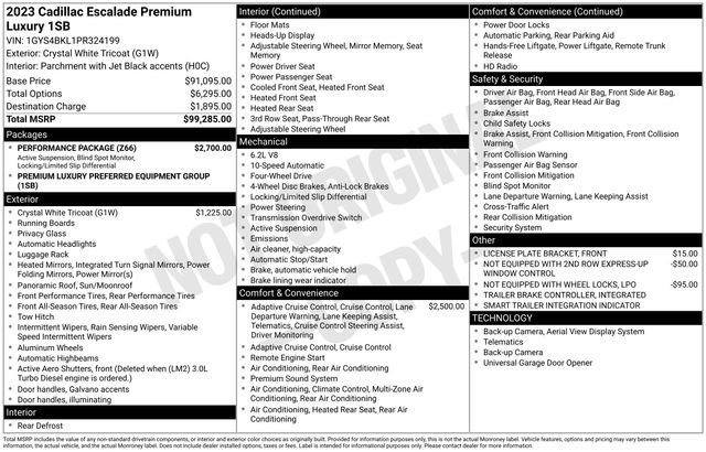 Used 2023 Cadillac Escalade Premium Luxury w/ Performance Package image 4