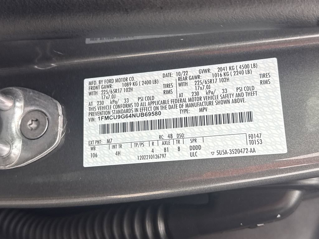 Used 2022 Ford Escape SE w/ Convenience Package image 31