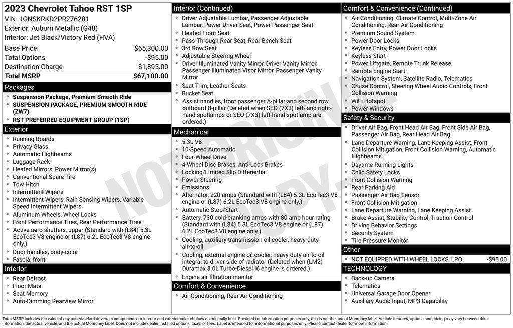 Certified 2023 Chevrolet Tahoe RST AWD/4WD image 39