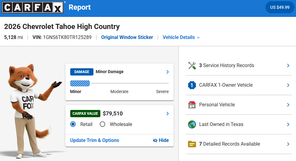 Used 2026 Chevrolet Tahoe High Country AWD/4WD image 43
