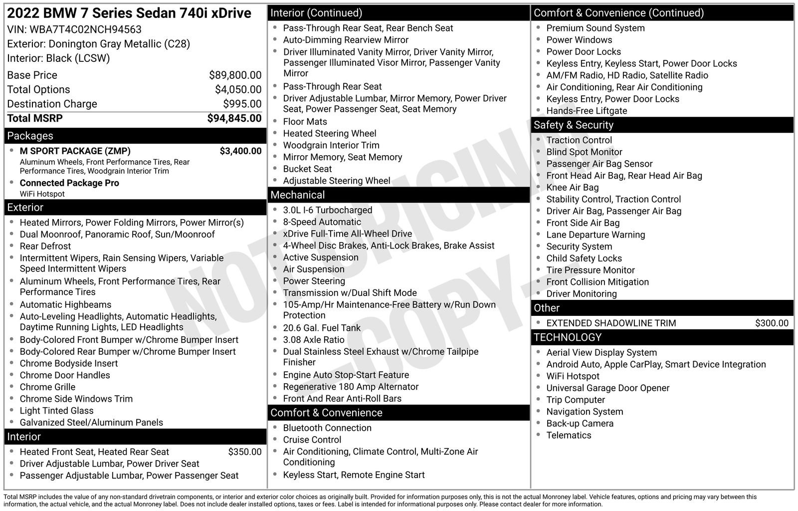 Used 2022 BMW 740i xDrive w/ M Sport Package image 52