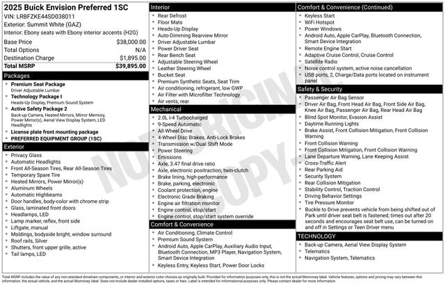 Certified 2025 Buick Envision Preferred image 31