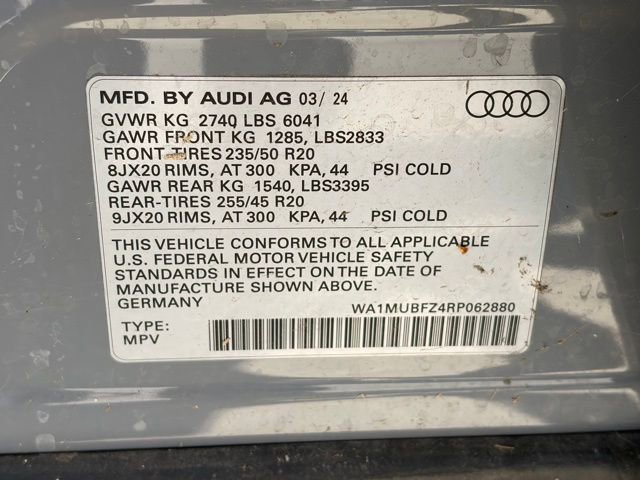 Used 2024 Audi Q4 e-tron Prestige w/ Black Optic Package image 38