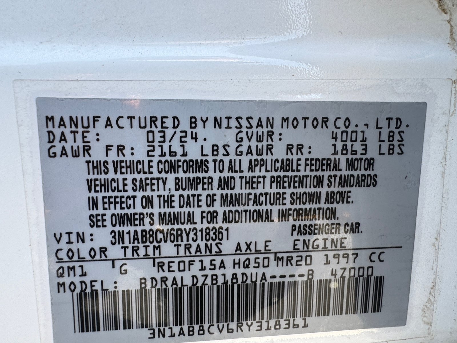 Used 2024 Nissan Sentra SV FWD image 18