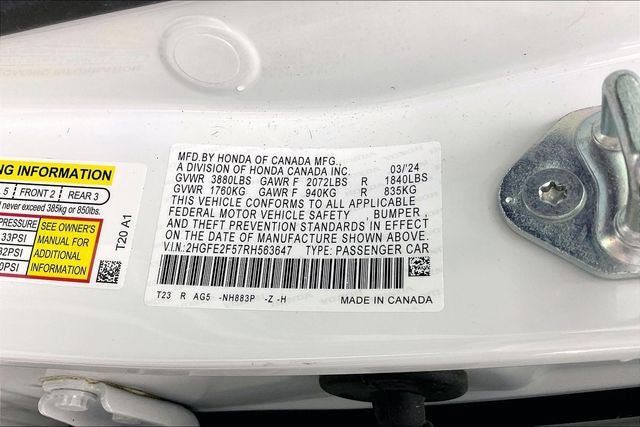 Certified 2024 Honda Civic Sport image 32