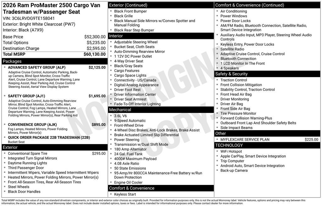 New 2026 RAM ProMaster 2500 w/ Advanced Safety Group image 47