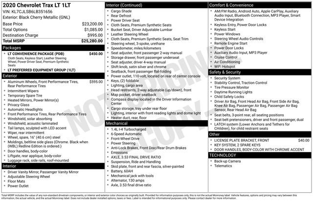 Used 2020 Chevrolet Trax LT w/ LT Convenience Package image 7