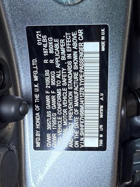 Used 2021 Honda Civic Sport Touring image 41